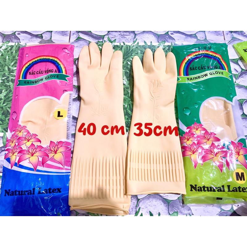 Găng tay cao su sắc cầu vồng