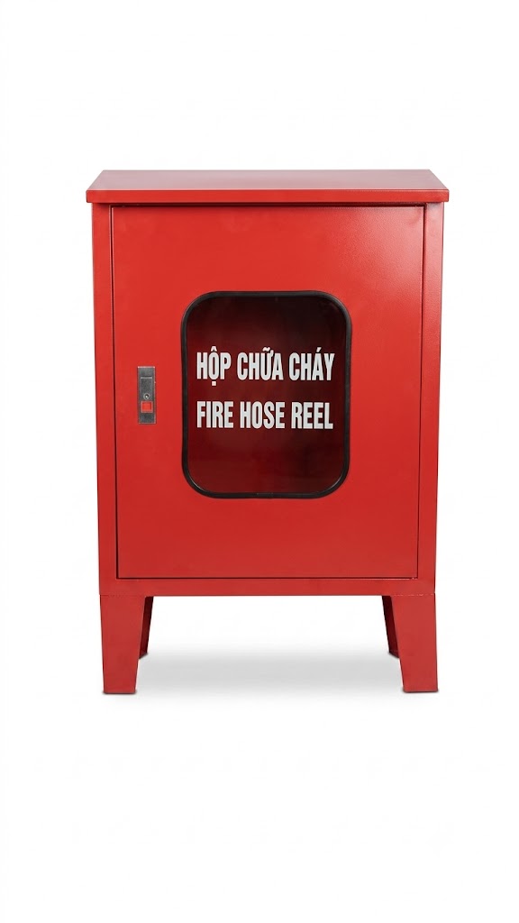 Tủ đựng dụng cụ PCCC ngoài nhà 400 × 600 × 200 mm có chân và mái che - Ảnh 3