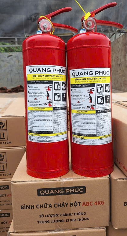 Bình chữa cháy bột ABC 4kg Quang Phúc - Ảnh 3